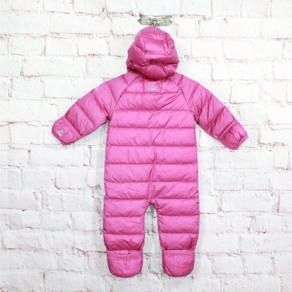 LL Bean Ultralight 650 Down Bunting Quilted Full Zipper Pink 3-6 Mons - Picture 11 of 12